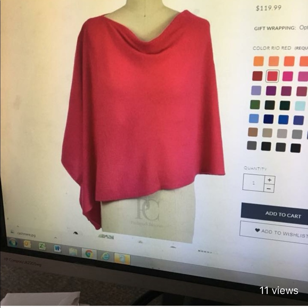 Claudia Nichole cashmere shall/dress topper